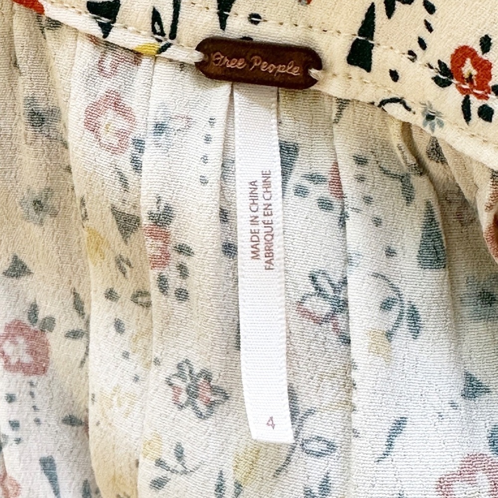 FREE PEOPLE Take A Little Time Women’s 4 Cream Maxi Dress Cottagecore Renfaire - Picture 10 of 13